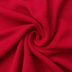 Флис Односторонний 130 гр/м2, цвет Красный (на отрез)  в Череповце