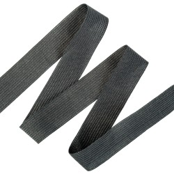 Окантовочная лента-бейка, цвет Чёрный 22мм (на отрез) в Череповце