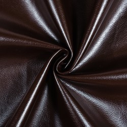 Ткань Дерматин (Кожзам) для мебели, цвет Темно-Коричневый (на отрез)  в Череповце