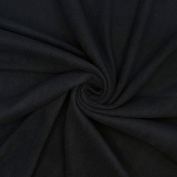 Ткань Флис Односторонний 130 гр/м2, цвет Черный (на отрез)  в Череповце