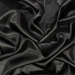 Ткань Атлас-сатин, цвет Черный (на отрез)  в Череповце