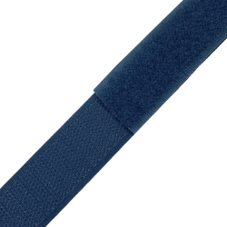 Контактная лента 25мм цвет Синий (велькро-липучка, на отрез)  в Череповце