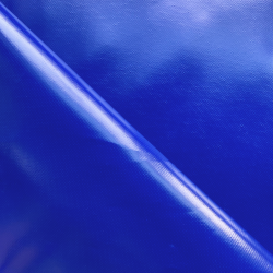 Ткань ПВХ 450 гр/м2, Синий (Ширина 160см), на отрез  в Череповце